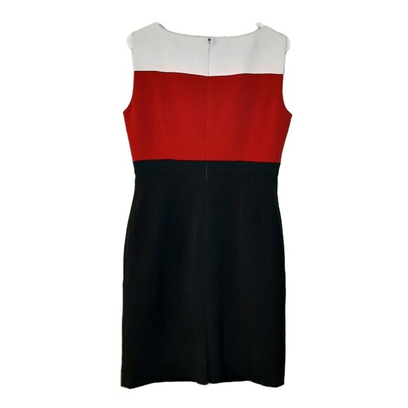 Tahari Arthur S. Levine Dress Women Size 8 Sleeveless Colorblock Career Elegant - Picture 9 of 11